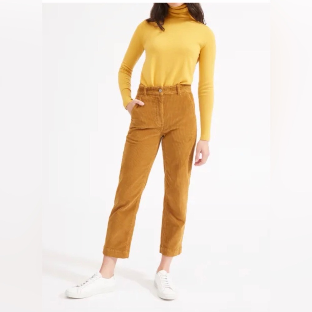 Everlane  Corduroy Straight Leg Crop in Golden Brown
